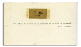 Hunter S. Thompson Card Featuring His Favorite Jackdaw Bird